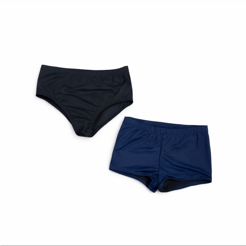 🌹FREE w/purchase 2 pc swim Black and Navy Swim Shorts bathing suit high rise NEW